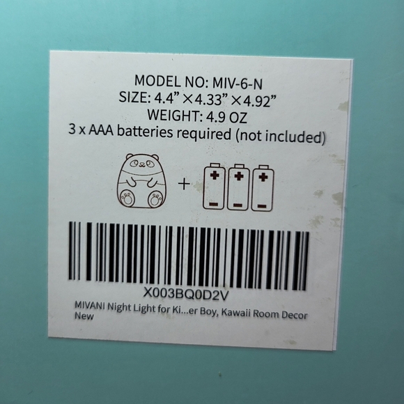 NEW MIVANI Panda Night Light for Kids - Picture 3 of 5